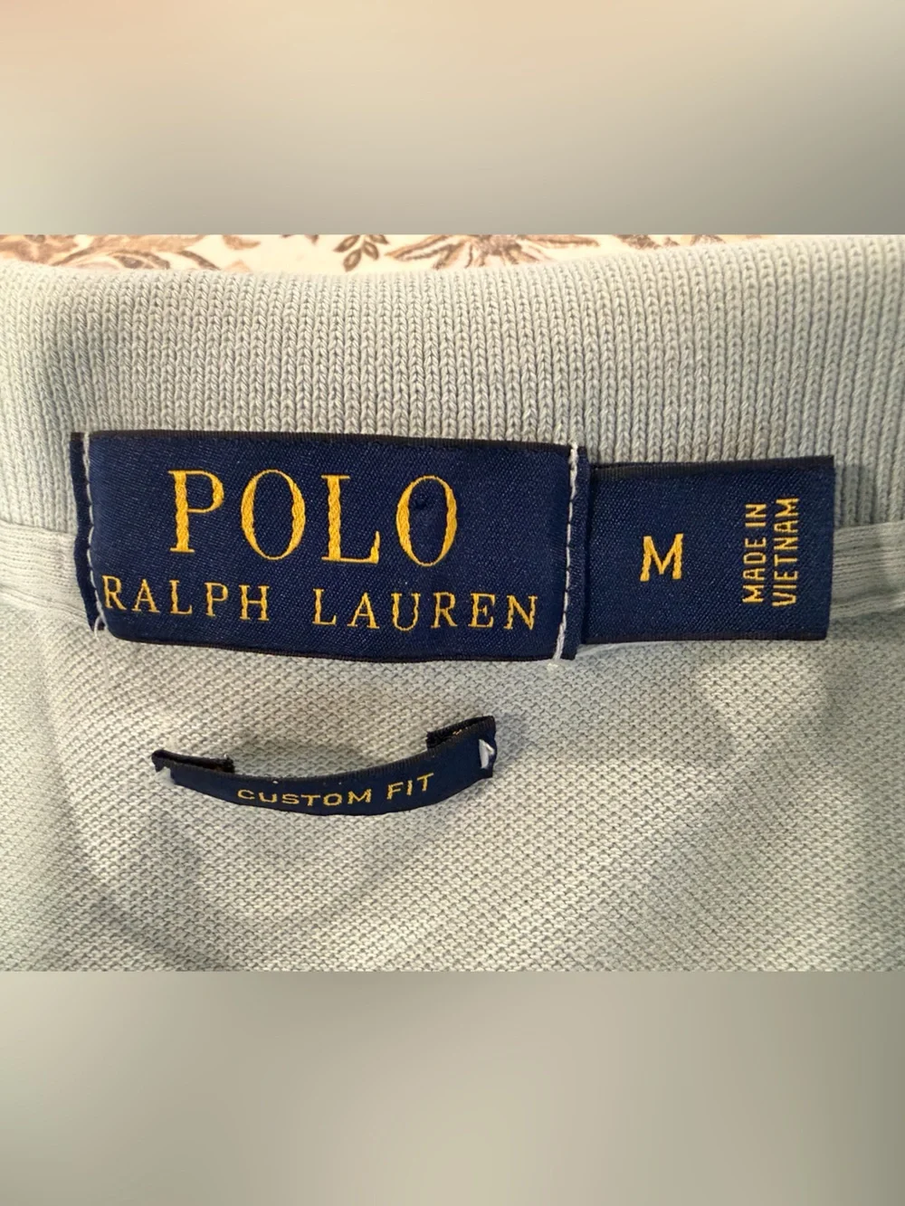 Polo Ralph Lauren Custom Fit Men’s M Light Blue Polo Shirt Pink Pony Cotton